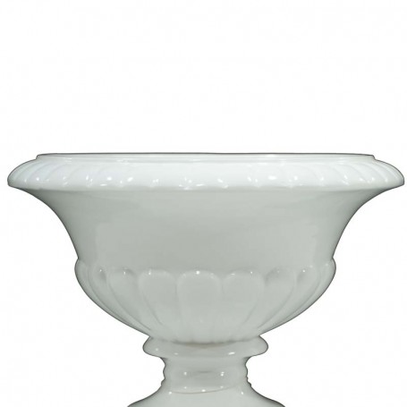 Vaso Decorativo in Vetroresina Bianco, per Interni ed Esterni Vaso Decorativo in Vetroresina Bianco, per Interni ed Esterni