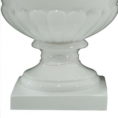 Vaso Decorativo in Vetroresina Bianco, per Interni ed Esterni Vaso Decorativo in Vetroresina Bianco, per Interni ed Esterni