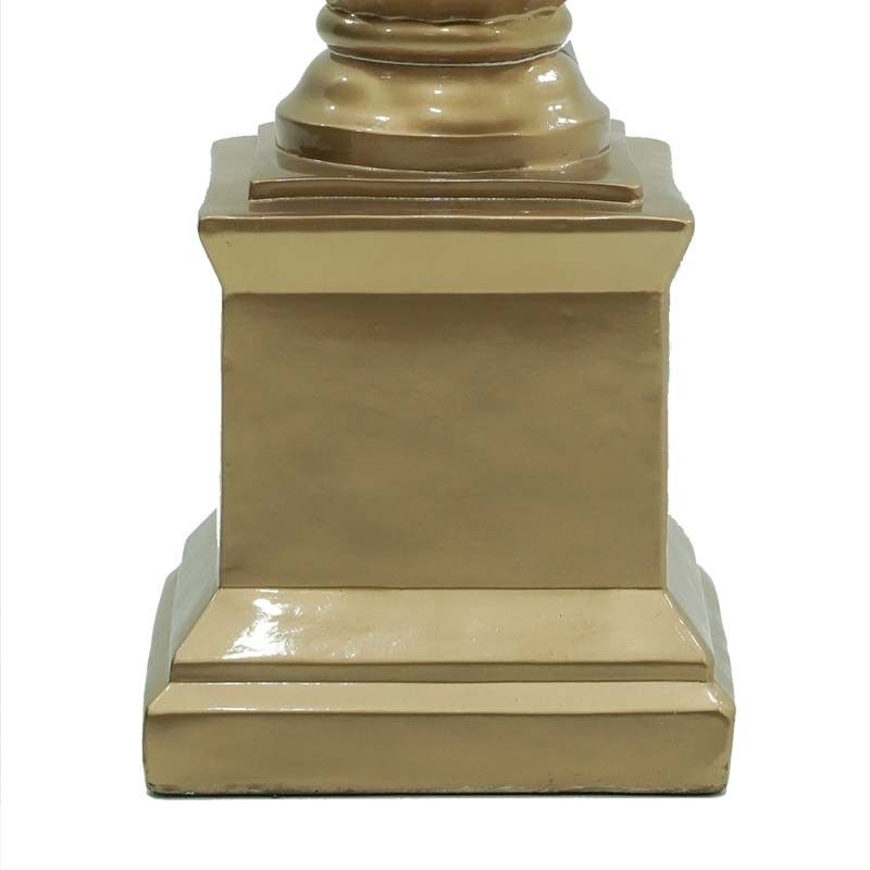 Vaso in Vetroresina Oro con Piedistallo H.91 cm