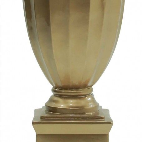 Vaso in Vetroresina Oro con Piedistallo H.91 cm