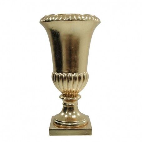 Vaso Decorativo in Vetroresina Oro, per Interni ed Esterni
