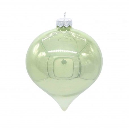 Cipolla Natalizia in Vetro Perlato D.10 cm Cipolla Natalizia in Vetro Perlato D.10 cm