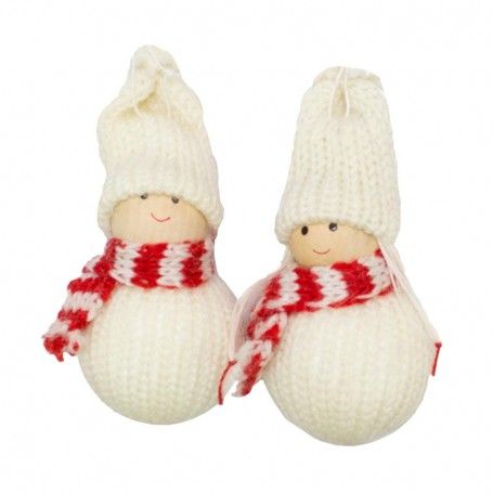 Box con Bimbo e Bimba Bianchi H.10 cm