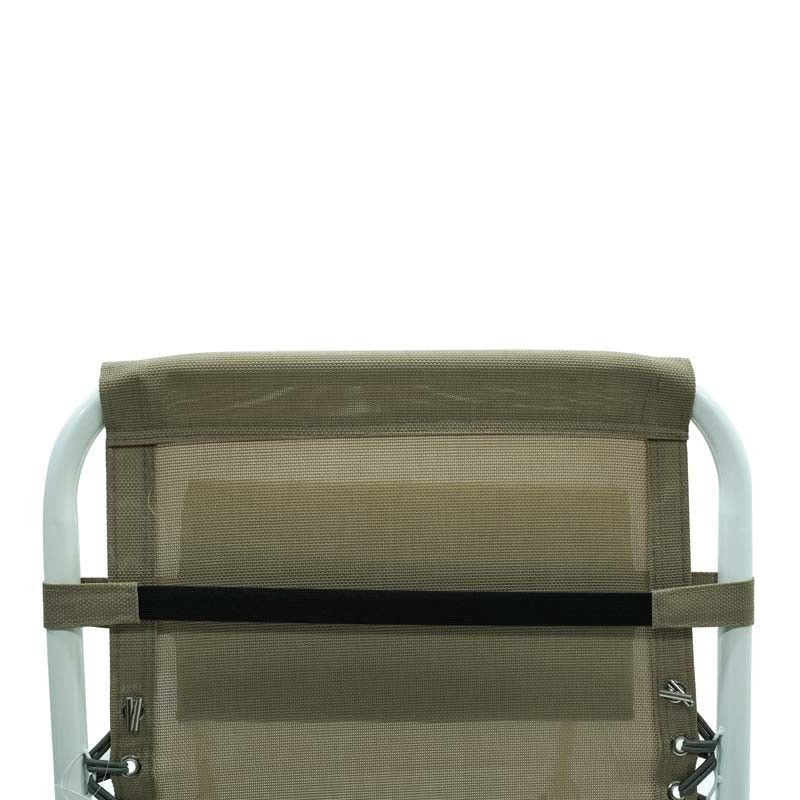 Poltrona Relax in Acciaio Bianca e Tortora Ariel