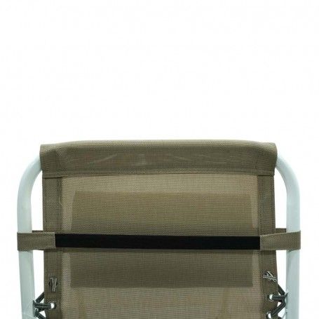 Poltrona Relax in Acciaio Bianca e Tortora Ariel