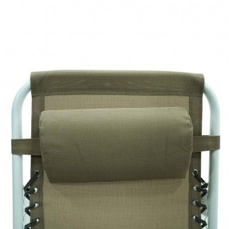 Poltrona Relax in Acciaio Bianca e Tortora Ariel