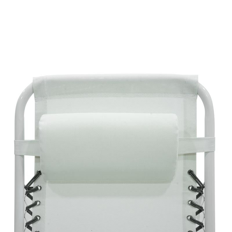 Poltrona Relax in Acciaio Bianca Ariel