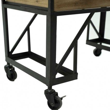 Vetrinetta Stile Industrial con Ruote H.110 cm Vetrinetta Stile Industrial con Ruote H.110 cm