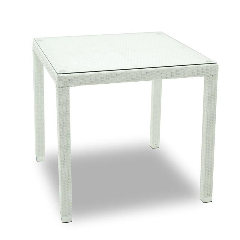 Tavolo da Giardino in Alluminio Bianco