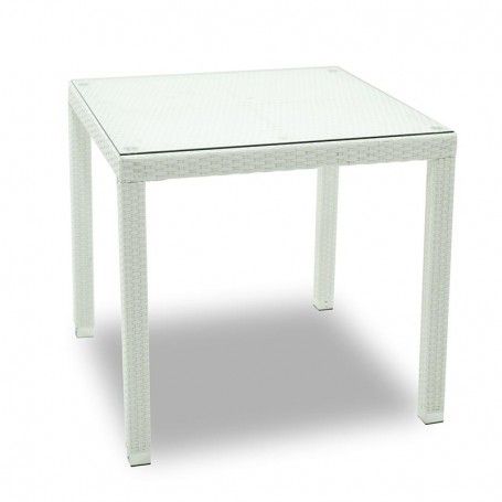 Tavolo da Giardino in Alluminio Bianco