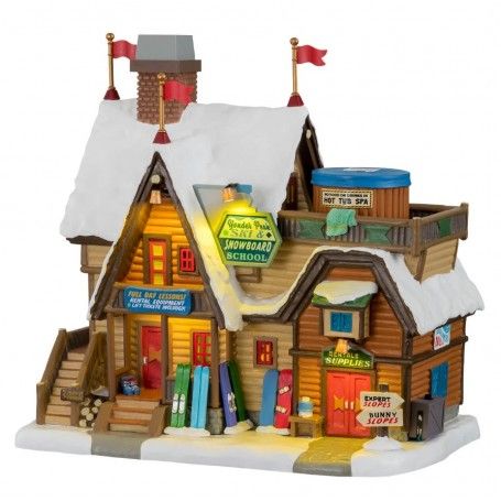 Yonder Peak Ski & Snowboard School Effetto Fumo con Alimentatore 4.5V - Lemax 15743