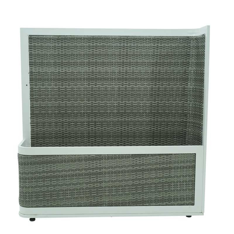 Fioriera in Alluminio Grigio 120x30x122 cm