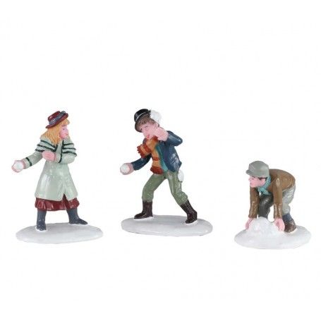 Snowball Skirmish Set of 3 - Lemax 02942