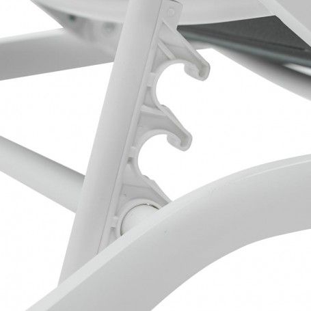 Lettino Prendisole da Giardino, Imbottito e in Alluminio Grigio | Milk