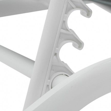 Lettino Prendisole da Giardino, Imbottito e in Alluminio Bianco | Milk