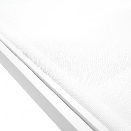 Lettino Prendisole da Giardino, Imbottito e in Alluminio Bianco | Milk