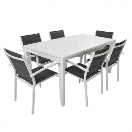 Tavolo Rettangolare Allungabile in Alluminio Bianco | Coffee