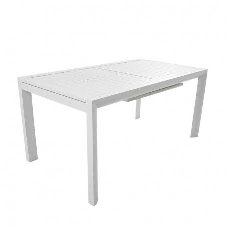 Tavolo Rettangolare Allungabile in Alluminio Bianco | Coffee