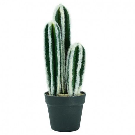 Pianta Grassa Artificiale con Aghetti Bianchi e Vasetto H.40 cm Pianta Grassa Artificiale con Aghetti Bianchi e Vasetto H.40 cm