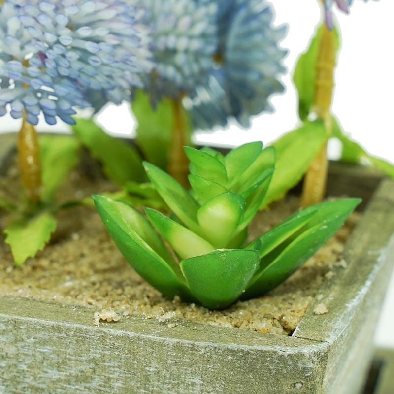 3 Piantine Colorate Artificiali con Sottovaso H.15 cm