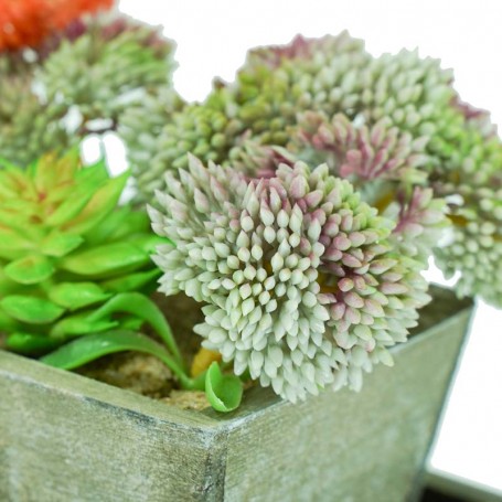 3 Piantine Colorate Artificiali con Sottovaso H.15 cm