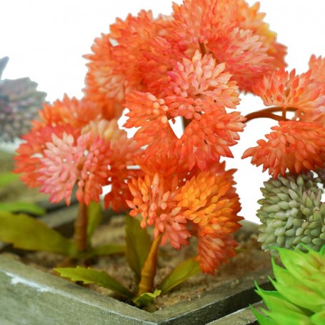 3 Piantine Colorate Artificiali con Sottovaso H.15 cm