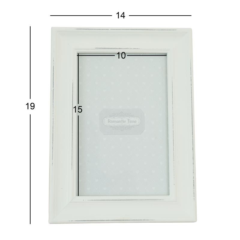 Cornice per Foto in Legno Bianco 19x14 cm