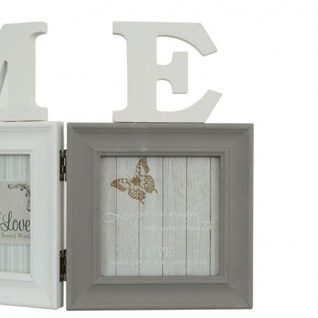 Quattro Cornici per Foto con Scritta Home in Legno