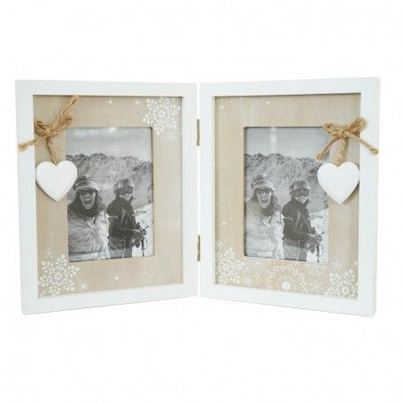 Cornice Doppia per Foto in Legno 33x20 cm
