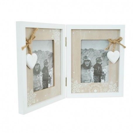 Cornice Doppia per Foto in Legno 33x20 cm
