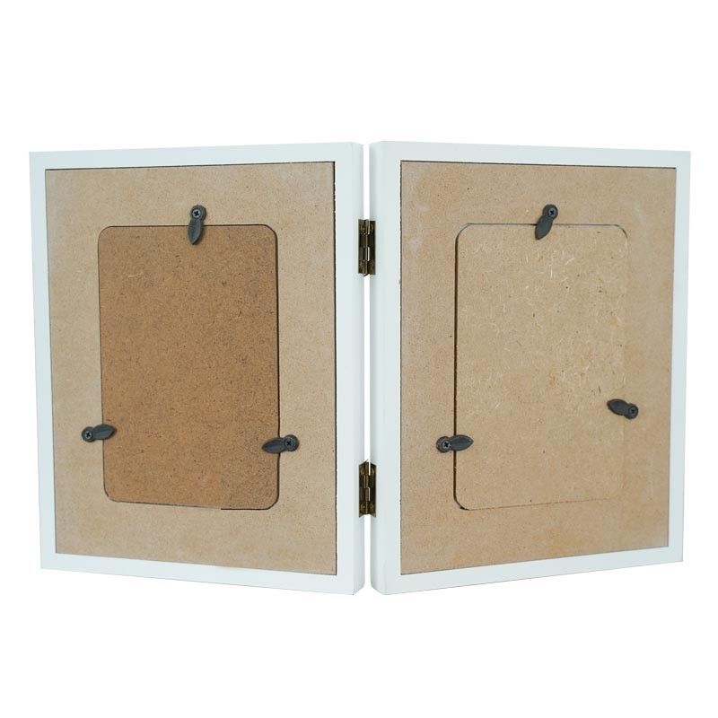 Cornice Doppia per Foto in Legno 33x20 cm