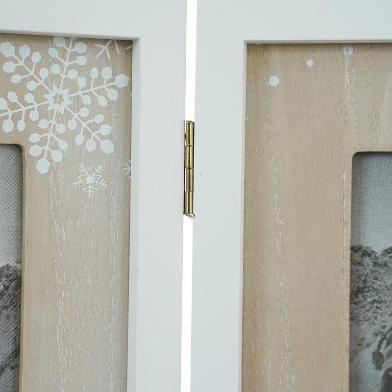 Cornice Doppia per Foto in Legno 33x20 cm