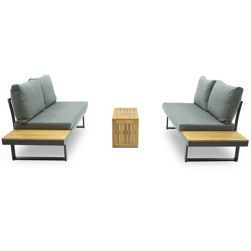 Set Divano Modulare in Alluminio Dafne Antracite