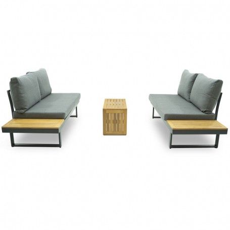 Set Divano Modulare in Alluminio Dafne Antracite