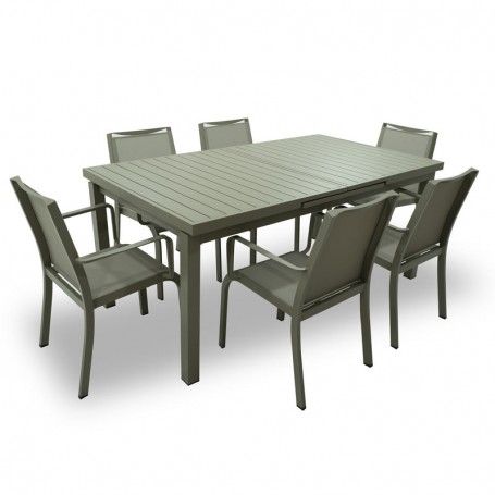 Tavolo Rettangolare Allungabile in Alluminio Tortora | Aci Tavolo Rettangolare Allungabile in Alluminio Tortora | Aci