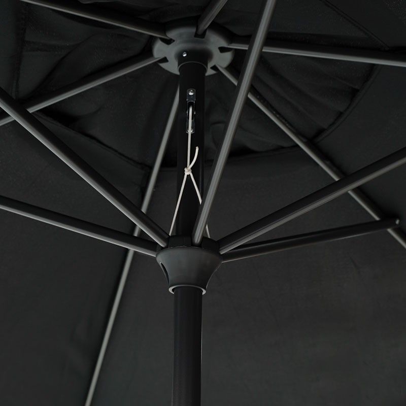 Ombrellone Palo Centrale da Esterno in Alluminio D. 280 cm Nero | QD101