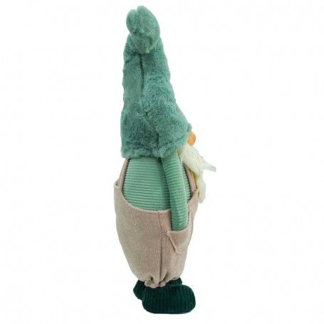Gnomo di Natale in Piedi con Abito Rosa e Verde H.62 cm