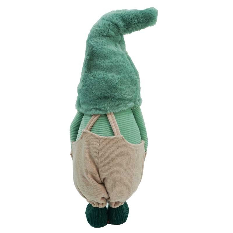 Gnomo di Natale in Piedi con Abito Rosa e Verde H.62 cm