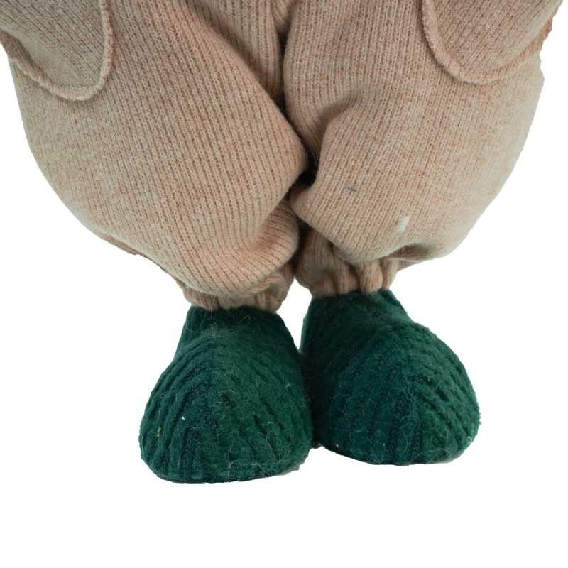 Gnomo di Natale in Piedi con Abito Rosa e Verde H.62 cm