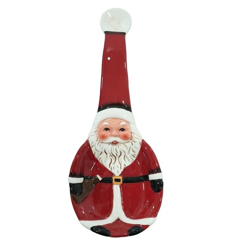 Poggia Cucchiaio Natalizio in Ceramica Set 2 Pz