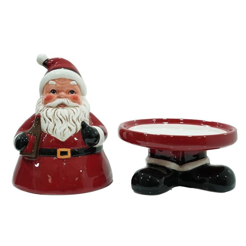 Alzatine Natalizie in Ceramica Set 2 Pz