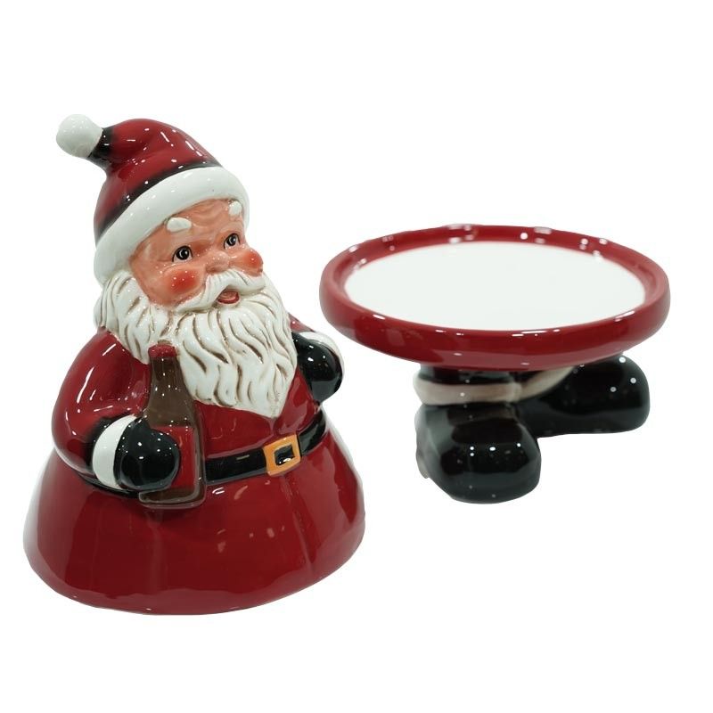 Alzatine Natalizie in Ceramica Set 2 Pz