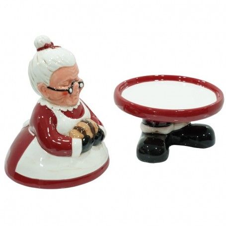 Alzatine Natalizie in Ceramica Set 2 Pz