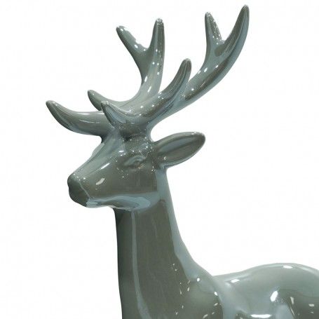 Renna Grigia o Bianca in Ceramica H.28,2 cm