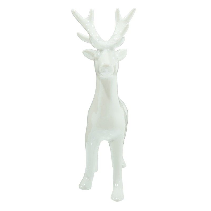 Renna Grigia o Bianca in Ceramica H.28,2 cm