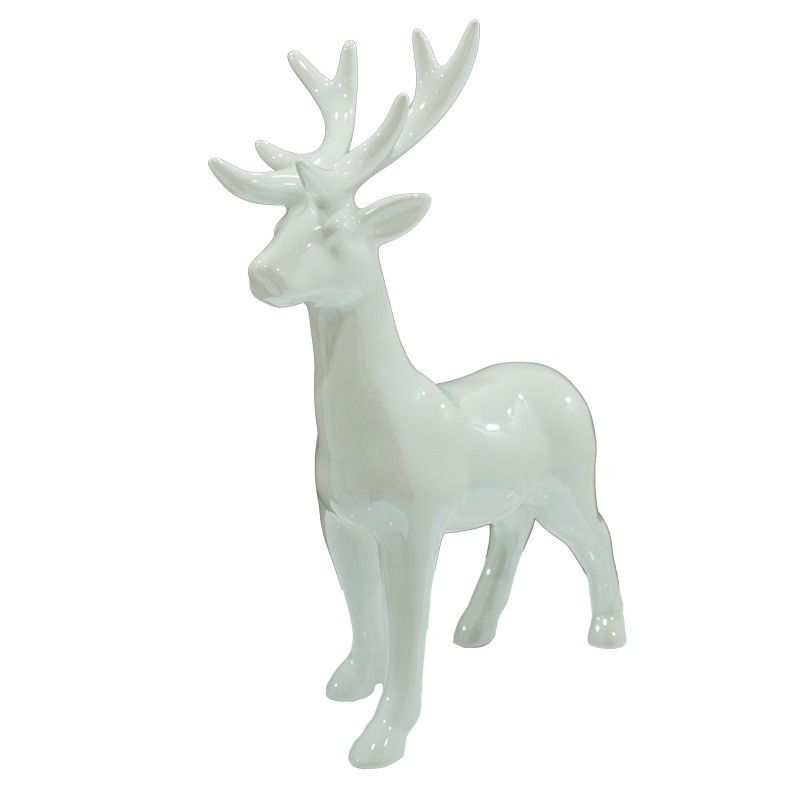 Renna Grigia o Bianca in Ceramica H.28,2 cm