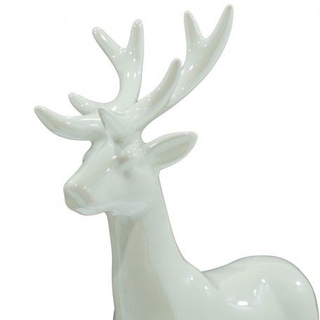 Renna Grigia o Bianca in Ceramica H.28,2 cm