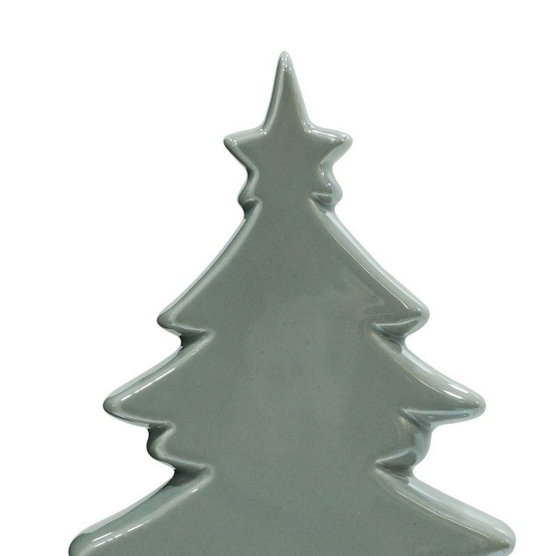 Alberello con Stella in Ceramica Bianco o Grigio H.26 cm