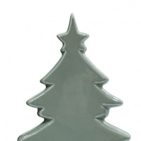 Alberello con Stella in Ceramica Bianco o Grigio H.26 cm