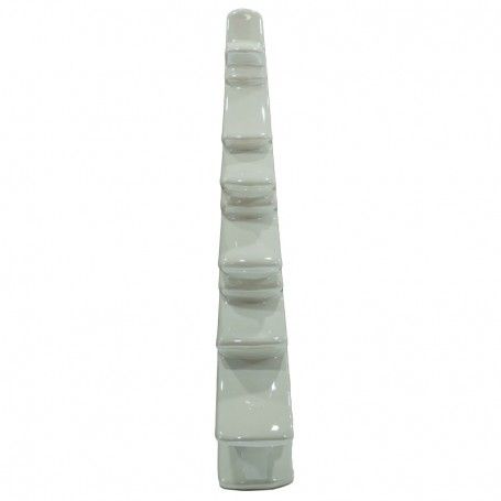 Alberello con Stella in Ceramica Bianco o Grigio H.26 cm